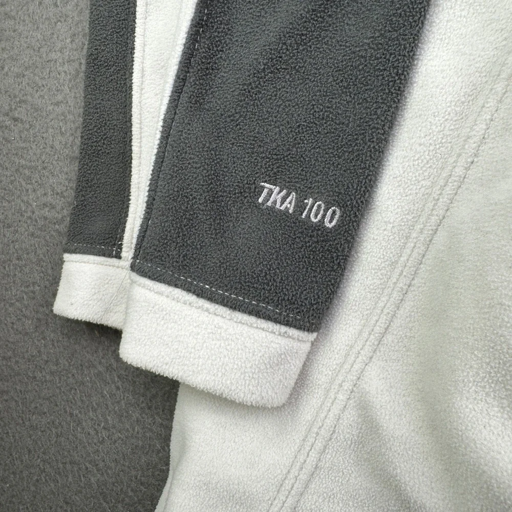 The North Face Fleece Pullover Mens XL White TKA 100 Quarter‎ Zip Hiking Layer